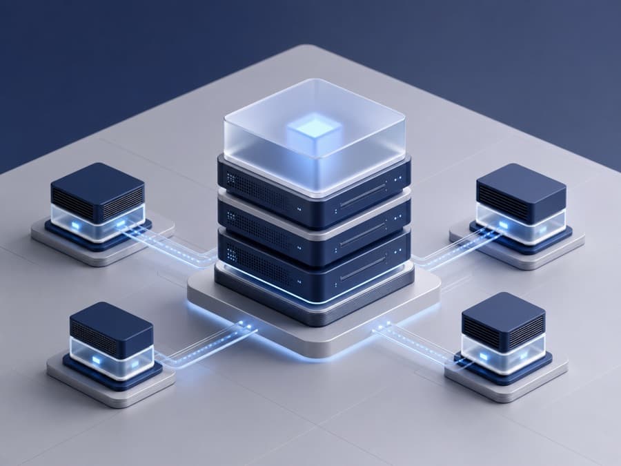 Connected backend server infrastructure